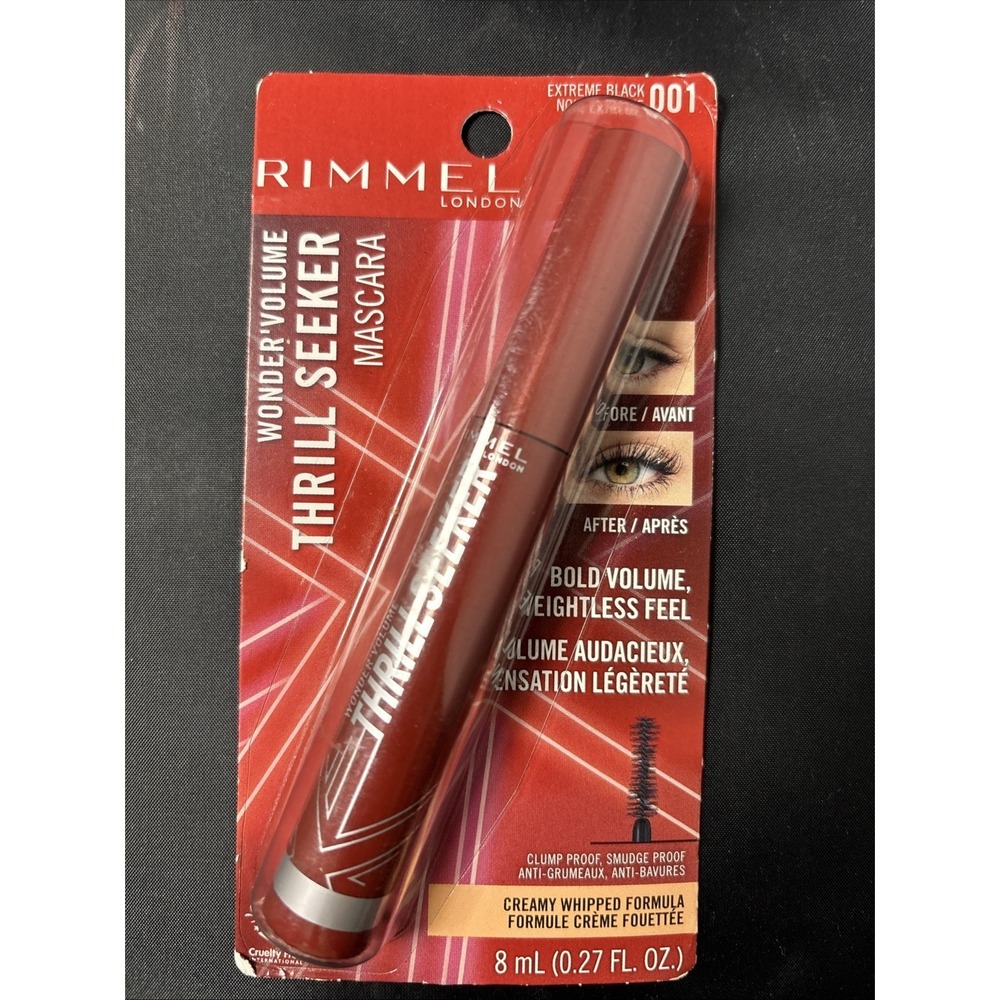 Rimmel London Wonder'Volume Thrill Seeker Mascara Extreme‎ Black 001 8ml New